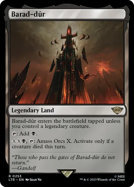 Barad-dûr, Magic card LTR 253 — The Lord of the Rings: Tales of Middle-earth set