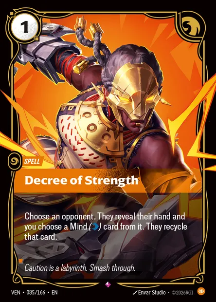 Decree of Strength, Riftbound card VEN 085 — Vendetta set