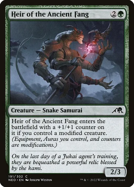 Heir of the Ancient Fang, Magic card NEO 191 — Kamigawa: Neon Dynasty set