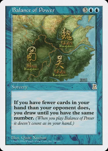 Équilibre du pouvoir, carte Magic PTK 34 — extension Portal Three Kingdoms
