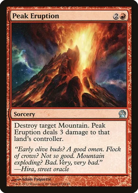 Peak Eruption, Magic card THS 132 — Theros set