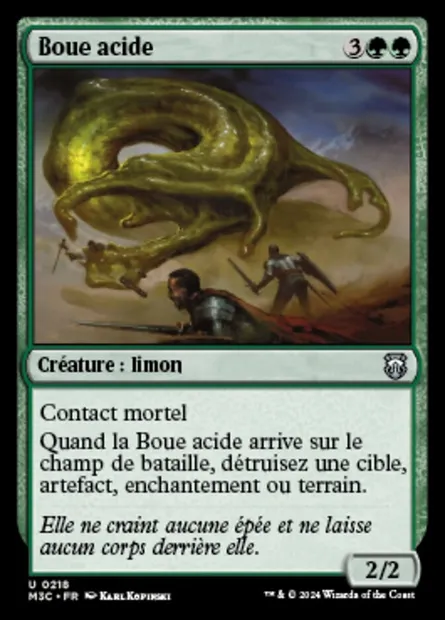 Boue acide, carte Magic M3C 218 — extension Modern Horizons 3 Commander