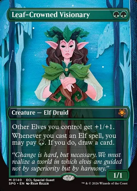 Leaf-Crowned Visionary, Magic card SPG 140 — Special Guests set