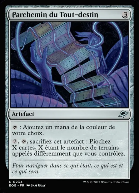Parchemin du Tout-destin, carte Magic EOE 234 — extension Edge of Eternities