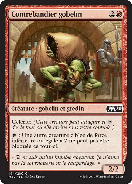 Contrebandier gobelin, carte Magic M20 144 — extension Core Set 2020