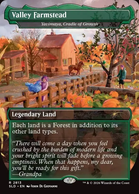 Yavimaya, berceau de croissance, carte Magic SLD 2813 — extension Secret Lair Drop