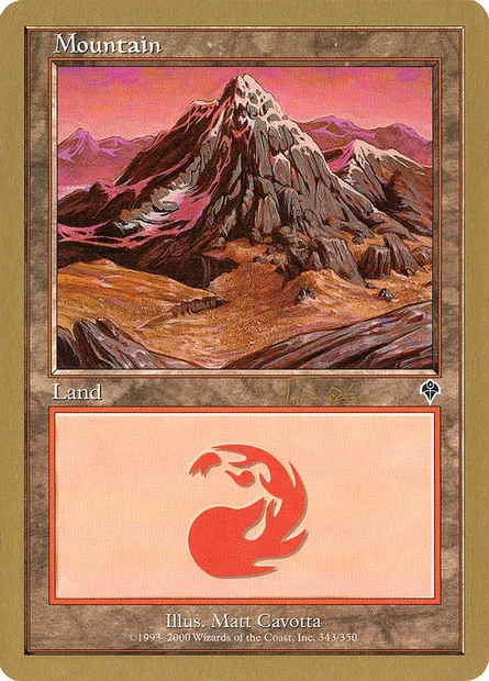Montagne, carte Magic WC01 jt343a — extension World Championship Decks 2001