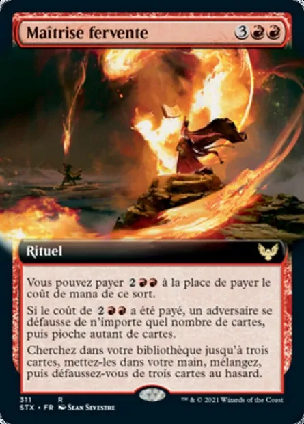Maîtrise fervente, carte Magic STX 311 — extension Strixhaven: l'Académie des Mages