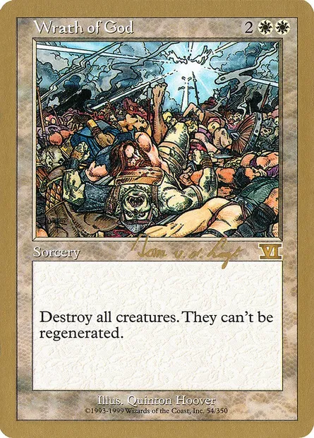 Colère de Dieu, carte Magic WC00 tvdl54 — extension World Championship Decks 2000