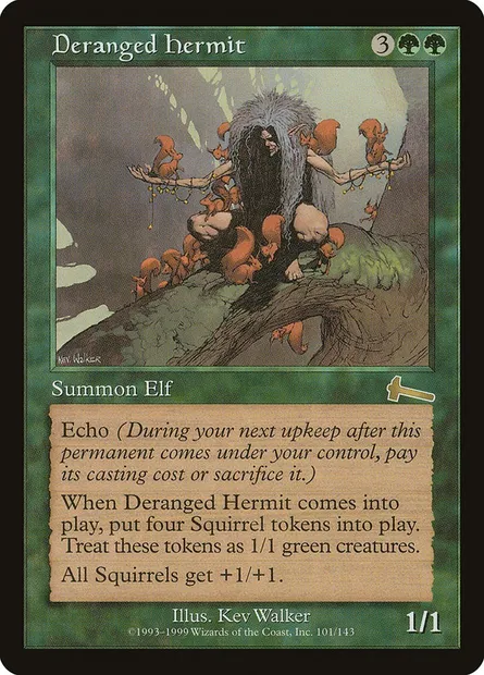 Deranged Hermit, Magic card ULG 101 — Urza's Legacy set