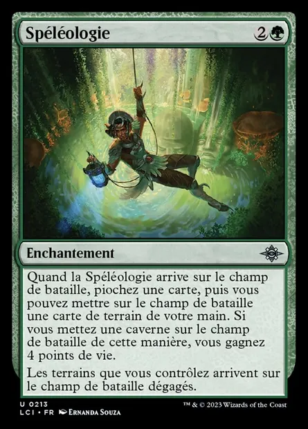 Spéléologie, carte Magic LCI 213 — extension The Lost Caverns of Ixalan