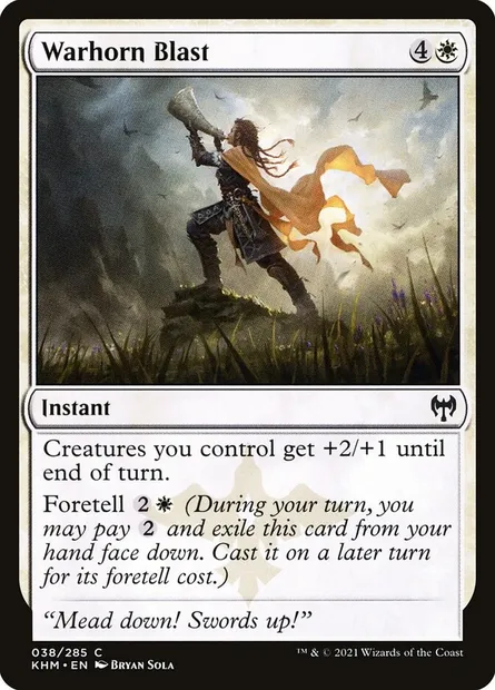 Warhorn Blast, Magic card KHM 38 — Kaldheim set