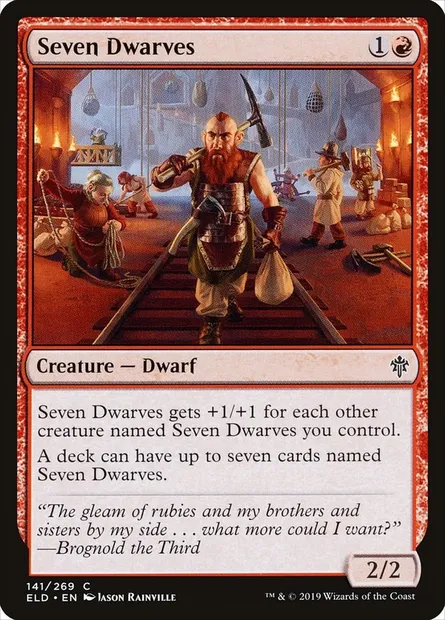 Seven Dwarves, Magic card ELD 141 — Throne of Eldraine set