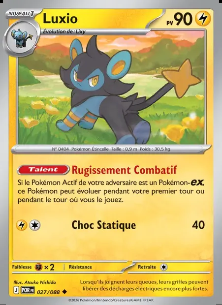 Luxio, carte Pokémon POR 027 — extension Équilibre Parfait