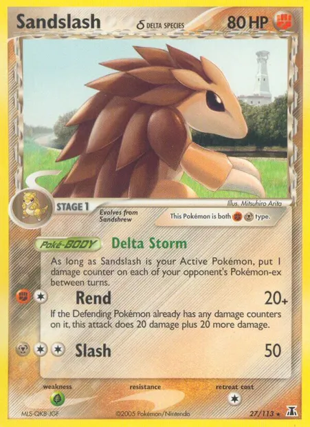 Sandslash δ, Pokémon card DS 27 — Delta Species set