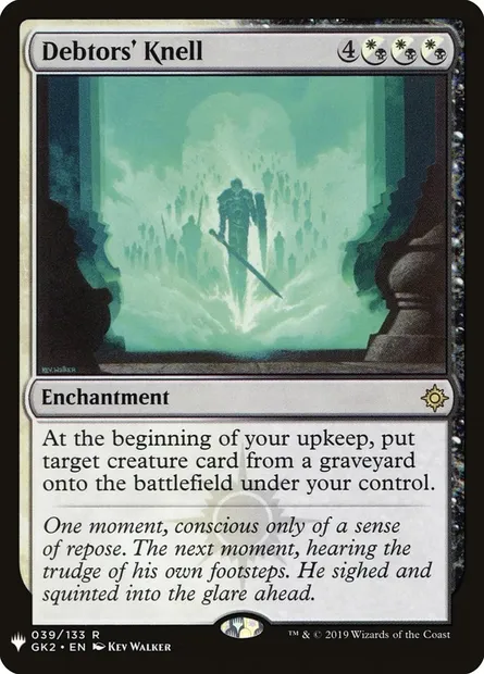 Debtors' Knell, Magic card PLST GK2-39 — The List set