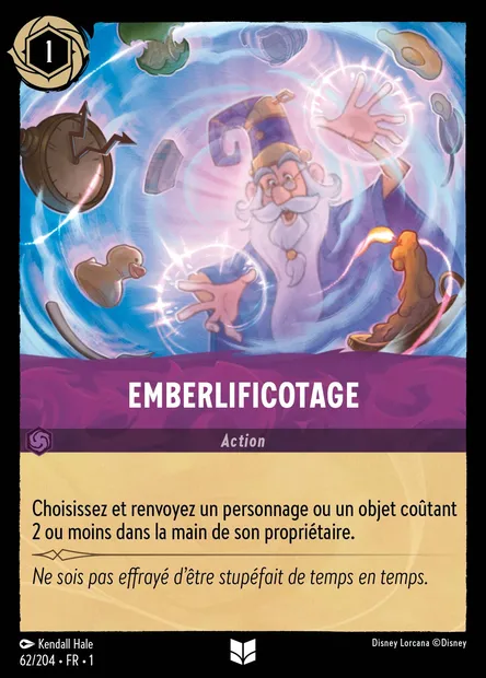 Emberlificotage, carte Disney Lorcana CH1-062 — extension Premier Chapitre
