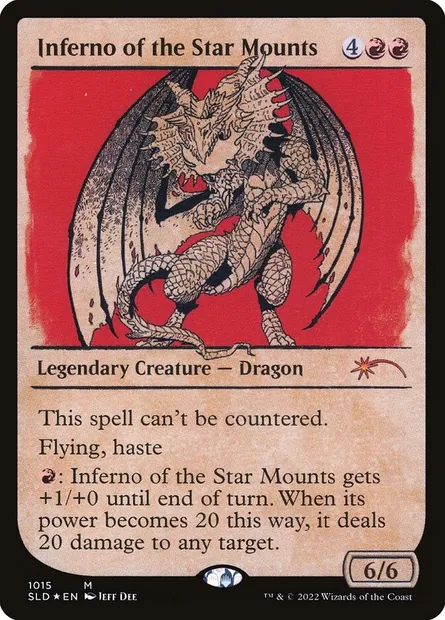 Inferno of the Star Mounts, Magic card SLD 1015 — Secret Lair Drop set