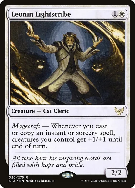 Leonin Lightscribe, Magic card STX 20 — Strixhaven: School of Mages set