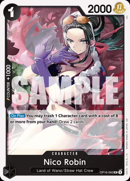 Nico Robin, One Piece card OP16-092 — THE TIME OF BATTLE set