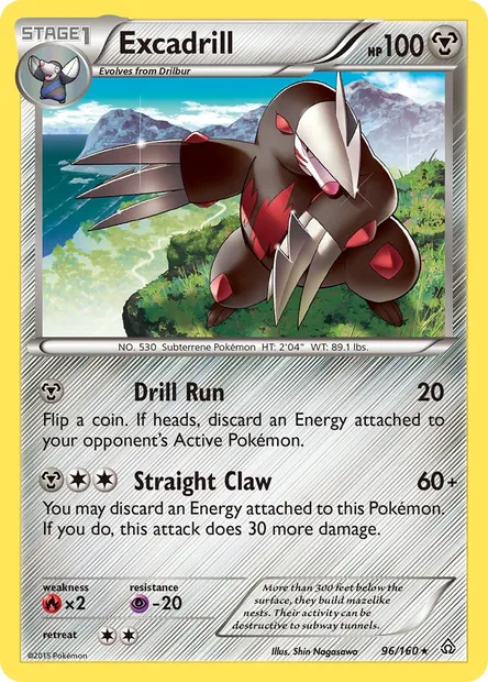 Excadrill, Pokémon card PRC 96 — Primal Clash set