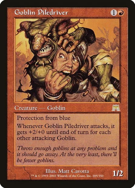 Goblin Piledriver, Magic card ONS 205 — Onslaught set