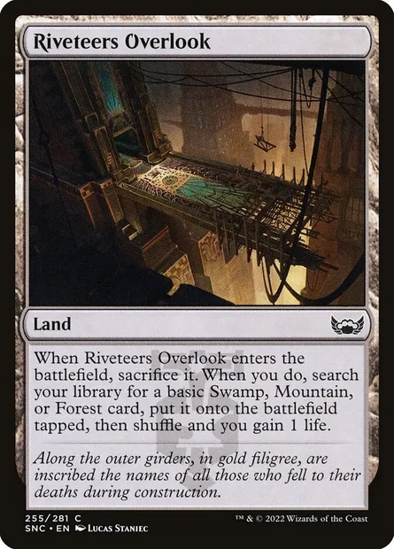 Riveteers Overlook, Magic card SNC 255 — Streets of New Capenna set