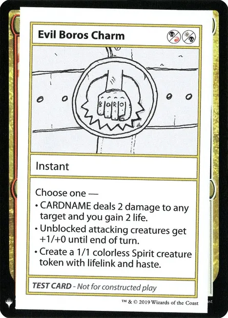 Evil Boros Charm, Magic card CMB1 90 — Mystery Booster Playtest Cards 2019 set
