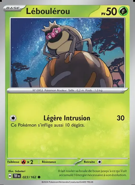 Léboulérou, carte Pokémon TEF 023 — extension Forces Temporelles