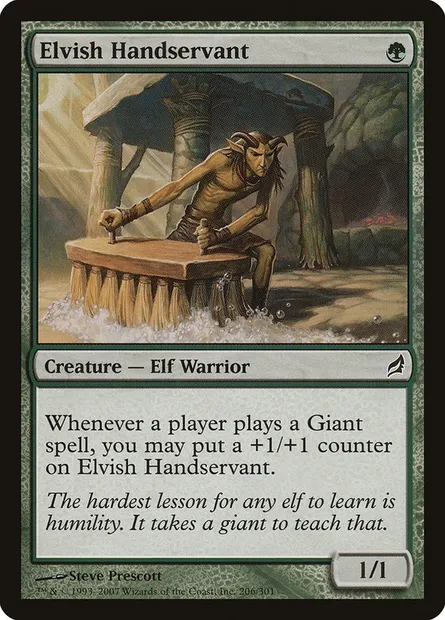 Elvish Handservant, Magic card LRW 206 — Lorwyn set