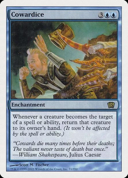Couardise, carte Magic 8ED 71 — extension Huitième Edition