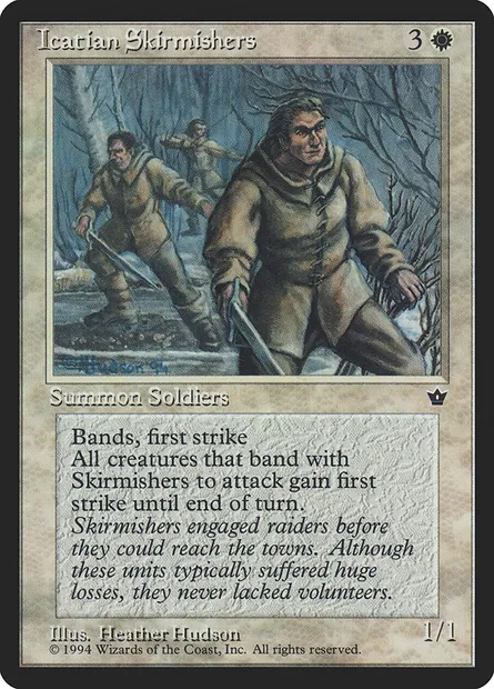 Icatian Skirmishers, Magic card FEM 14 — Fallen Empires set