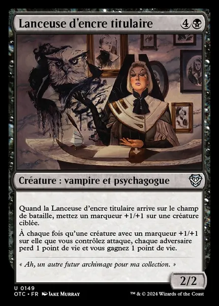 Lanceuse d'encre titulaire, carte Magic OTC 149 — extension Outlaws of Thunder Junction Commander