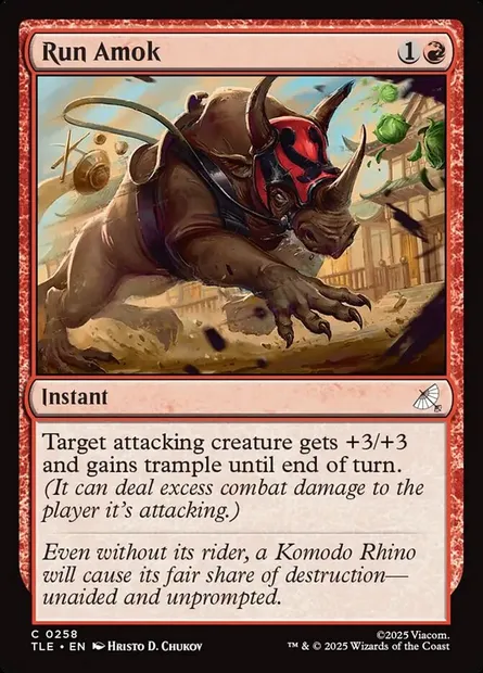 Run Amok, Magic card TLE 258 — Avatar: The Last Airbender Eternal set