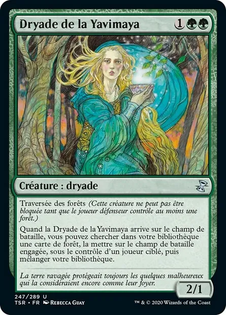 Dryade de la Yavimaya, carte Magic TSR 247 — extension Spirale Temporelle Remastered