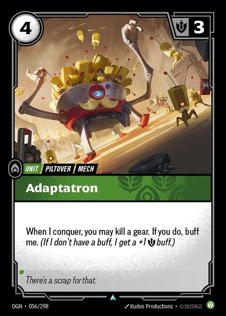 Adaptatron, Riftbound card OGN 056 — Origins set