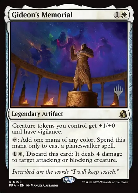 Mémorial de Gideon, carte Magic PFRA 198p — extension Reality Fracture Promos