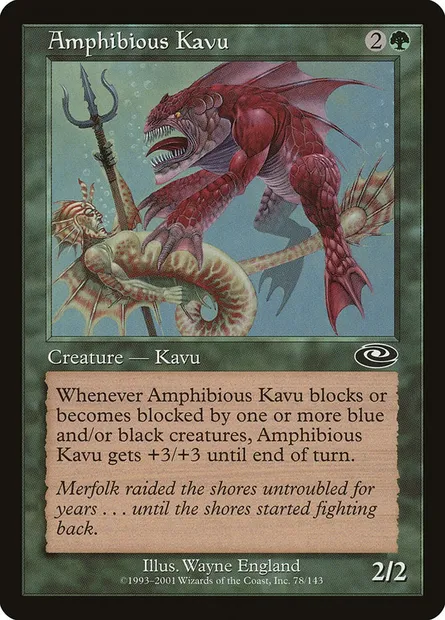 Amphibious Kavu, Magic card PLS 78 — Planeshift set