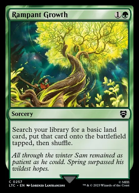 Rampant Growth, Magic card LTC 257 — Tales of Middle-earth Commander set