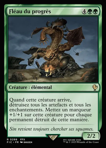Fléau du progrès, carte Magic FIC 299 — extension Final Fantasy Commander