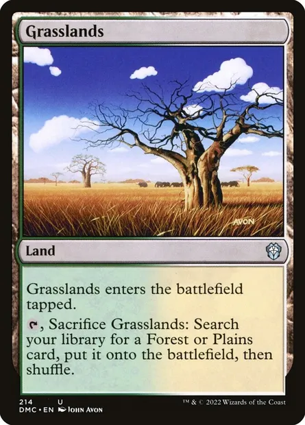 Grasslands, Magic card DMC 214 — Dominaria United Commander set