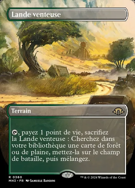 Lande venteuse, carte Magic MH3 360 — extension Modern Horizons 3