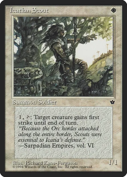 Icatian Scout, Magic card FEM 13a — Fallen Empires set