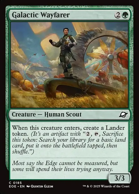 Galactic Wayfarer, Magic card EOE 185 — Edge of Eternities set