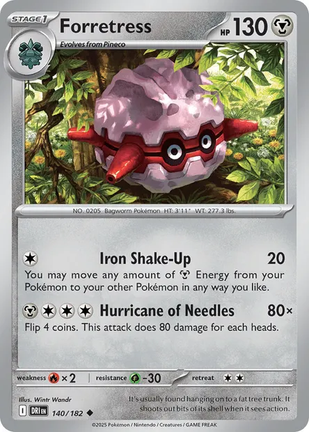 Forretress, Pokémon card DRI 140 — Destined Rivals set