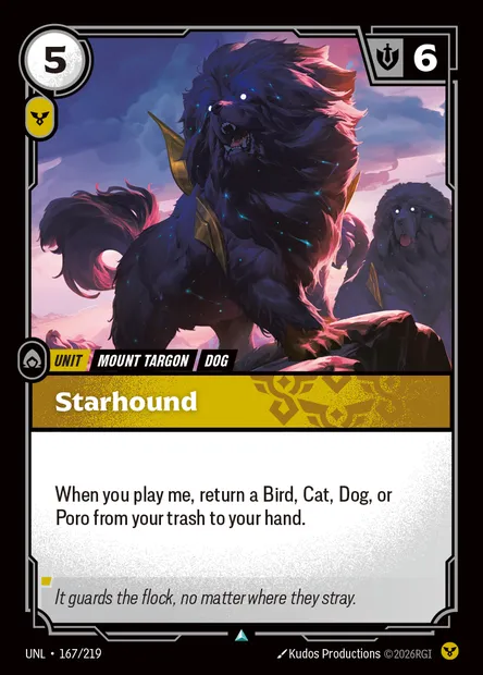 Starhound, carte Riftbound UNL 167 — extension Unleashed