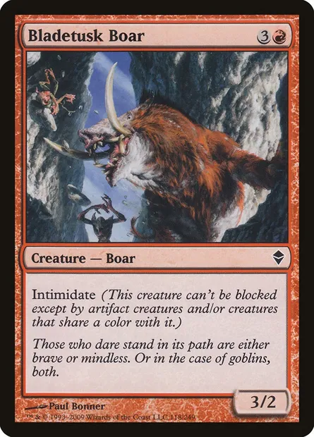 Bladetusk Boar, Magic card ZEN 118 — Zendikar set