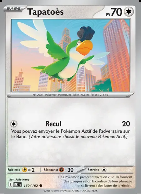 Tapatoès, carte Pokémon DRI 160 — extension Rivalités Destinées
