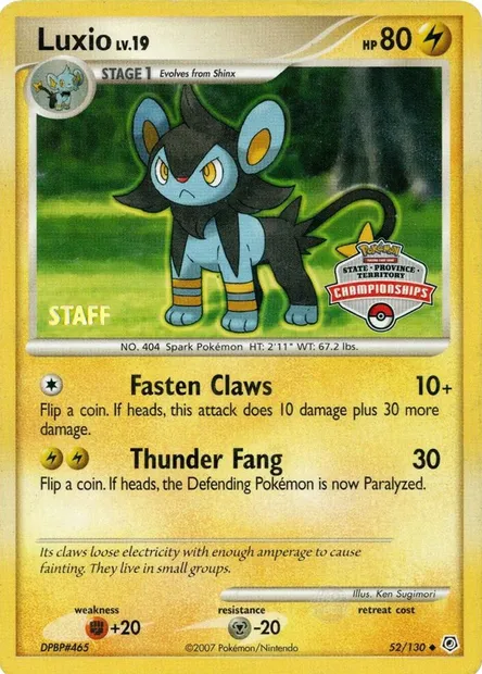 Luxio Lv.19, carte Pokémon LGP 052s — extension League Promos