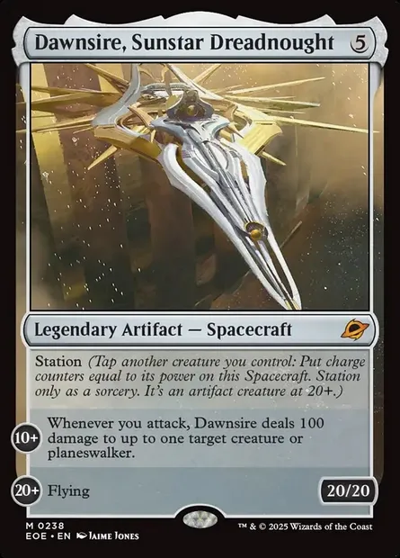 Dawnsire, Sunstar Dreadnought, Magic card EOE 238 — Edge of Eternities set